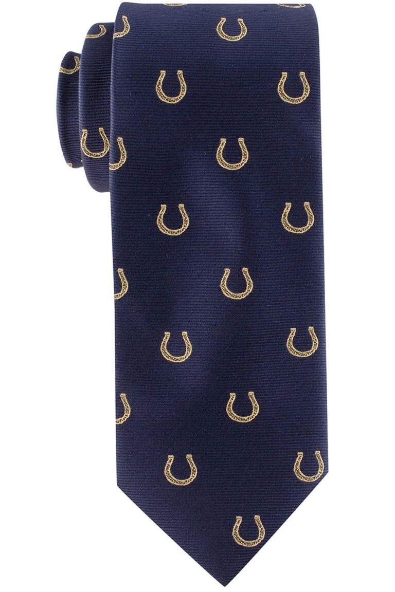 Blue Conversational Microfiber Necktie for Men
