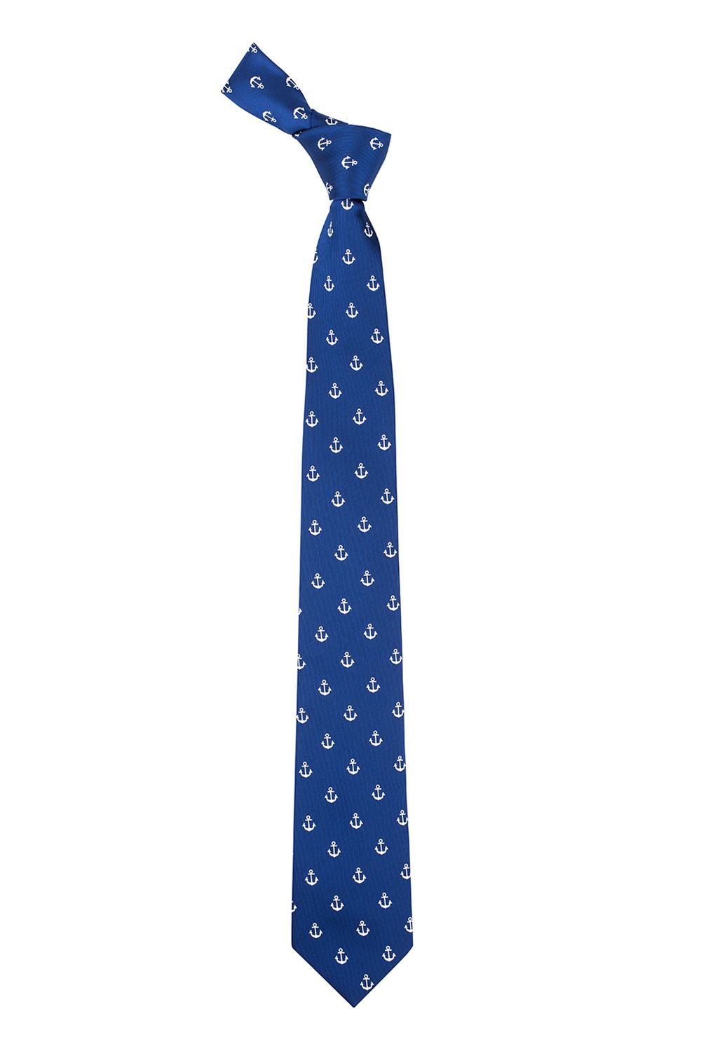 Blue Conversational Microfiber Necktie for Men
