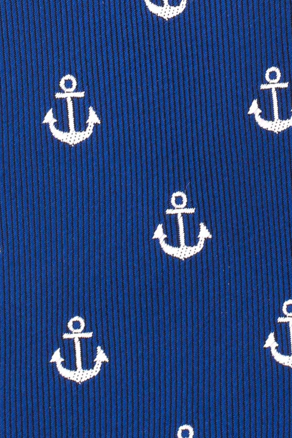 Blue Conversational Microfiber Necktie for Men