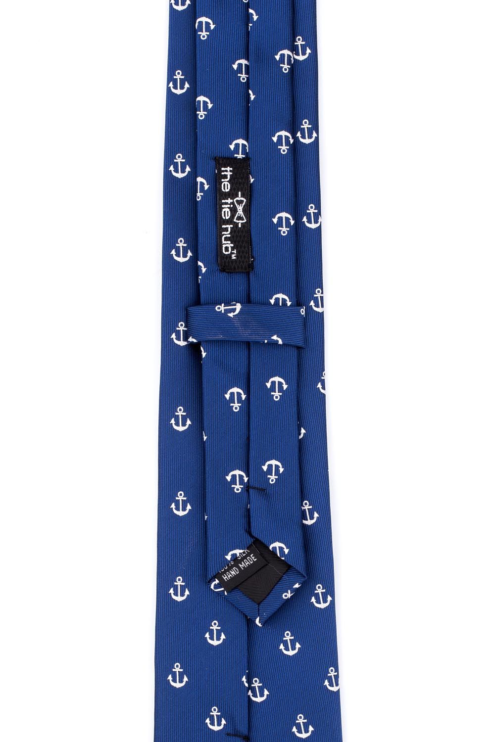 Blue Conversational Microfiber Necktie for Men