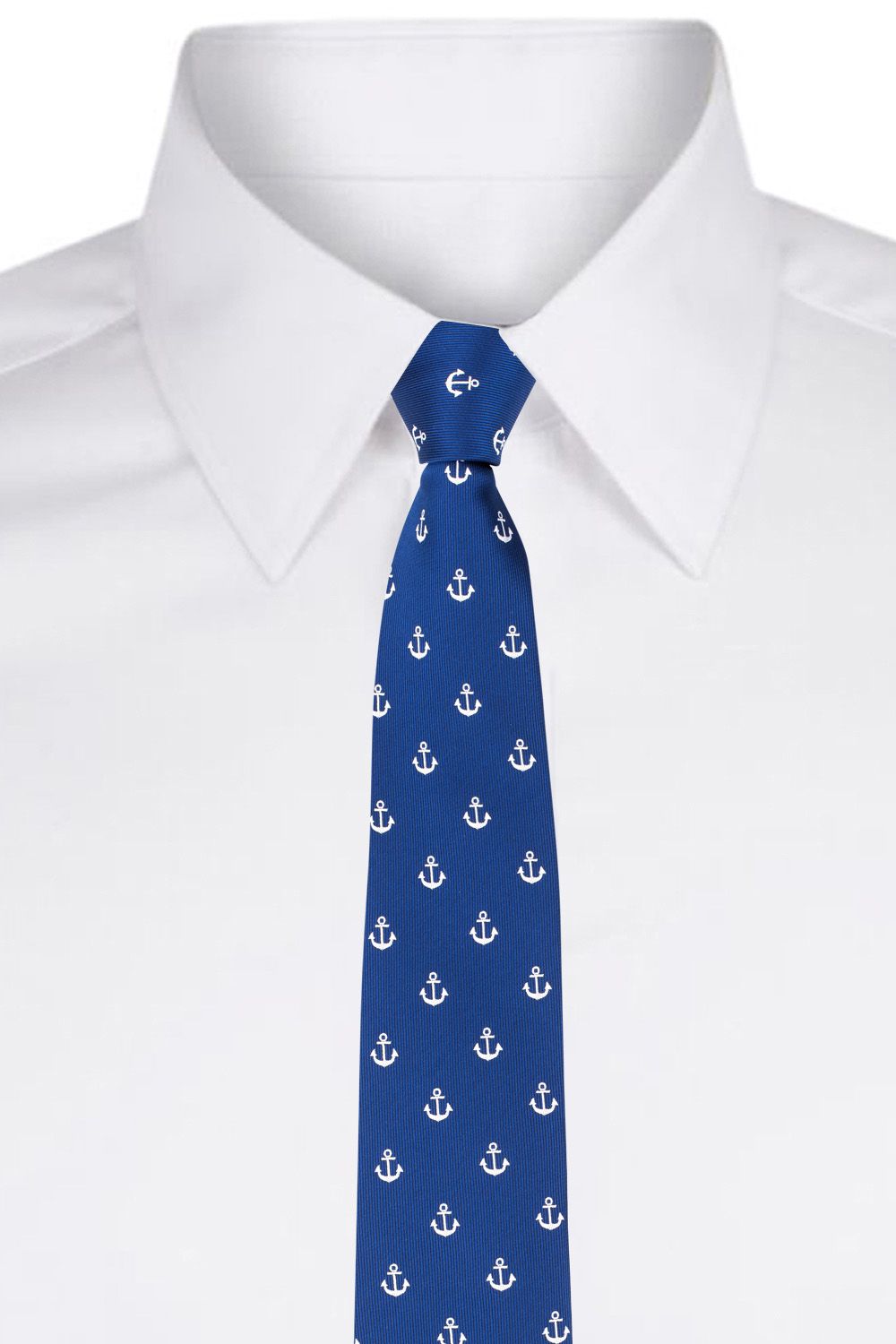Blue Conversational Microfiber Necktie for Men