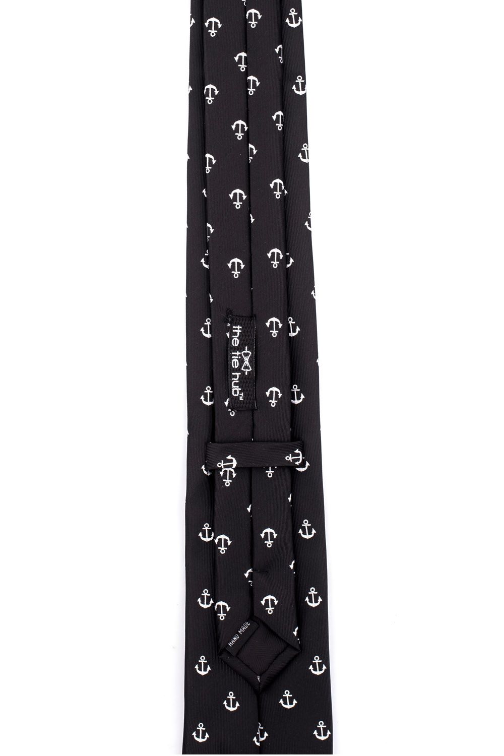 Black Conversational Microfiber Necktie for Men
