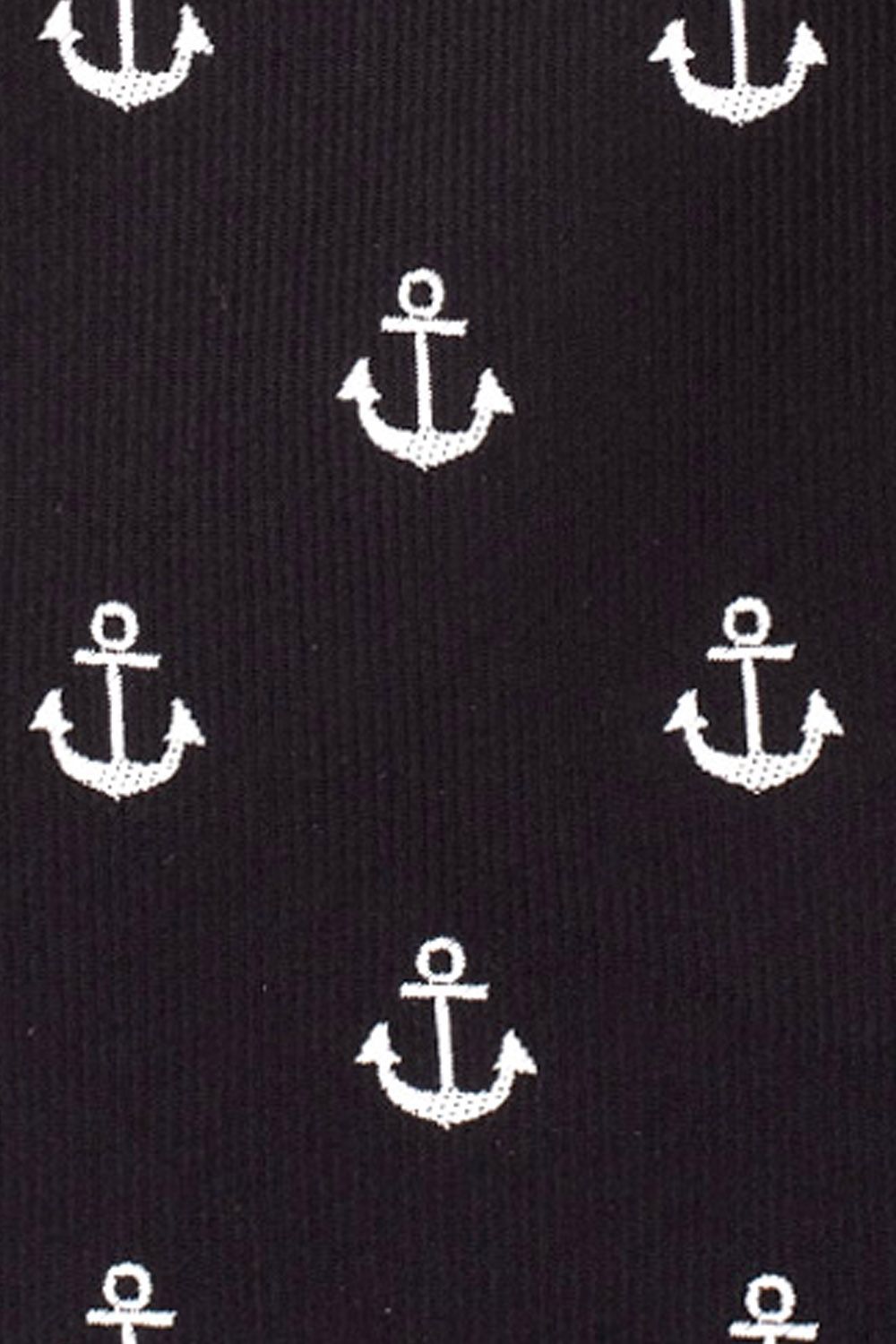 Black Conversational Microfiber Necktie for Men