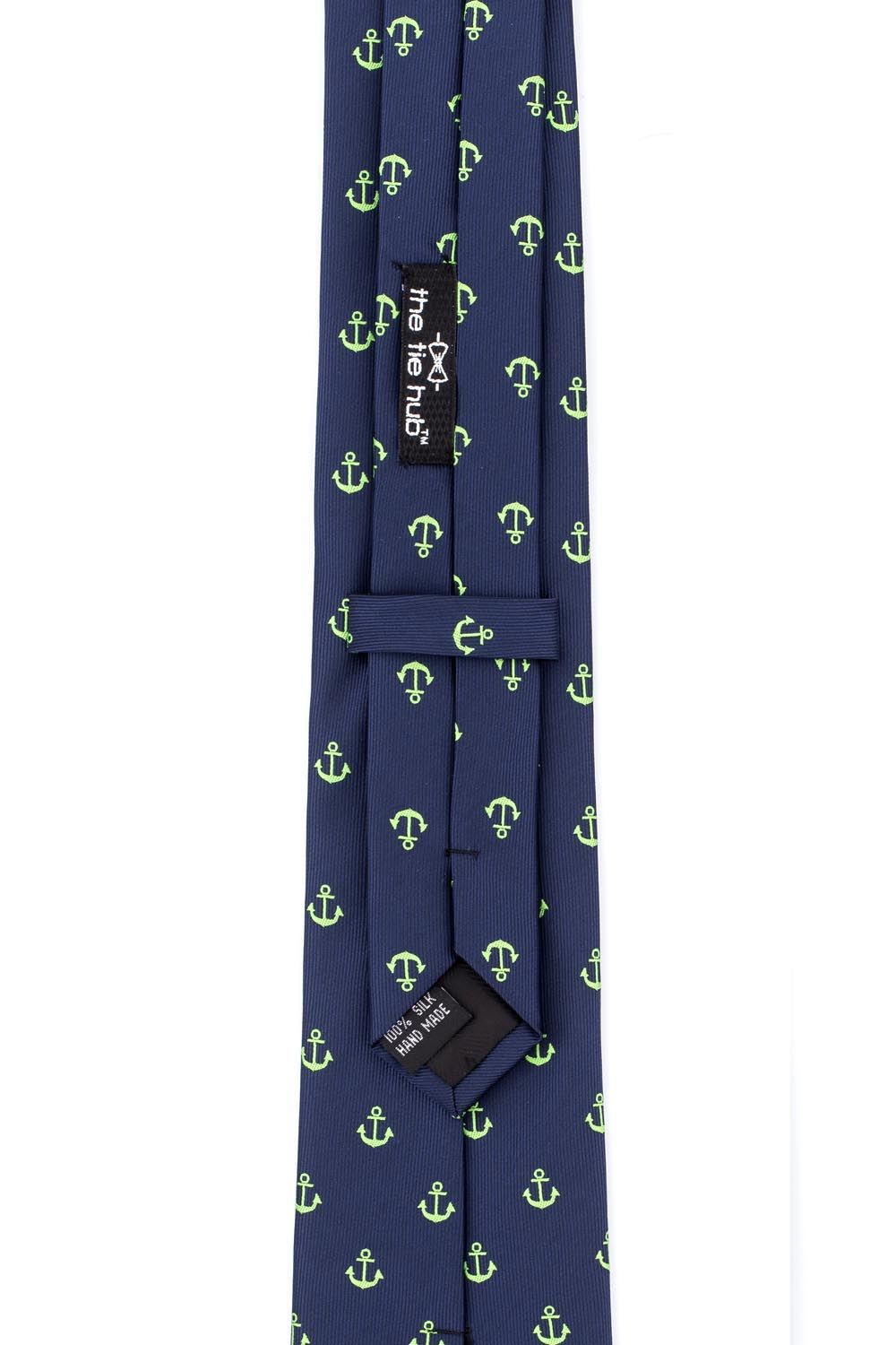 Blue Conversational Microfiber Necktie for Men