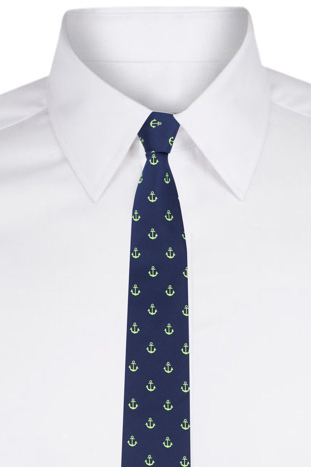 Blue Conversational Microfiber Necktie for Men
