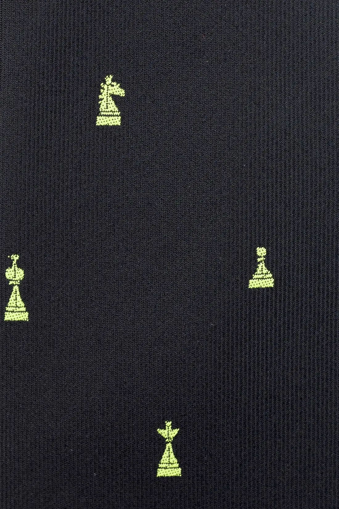 Black Conversational Microfiber Necktie for Men