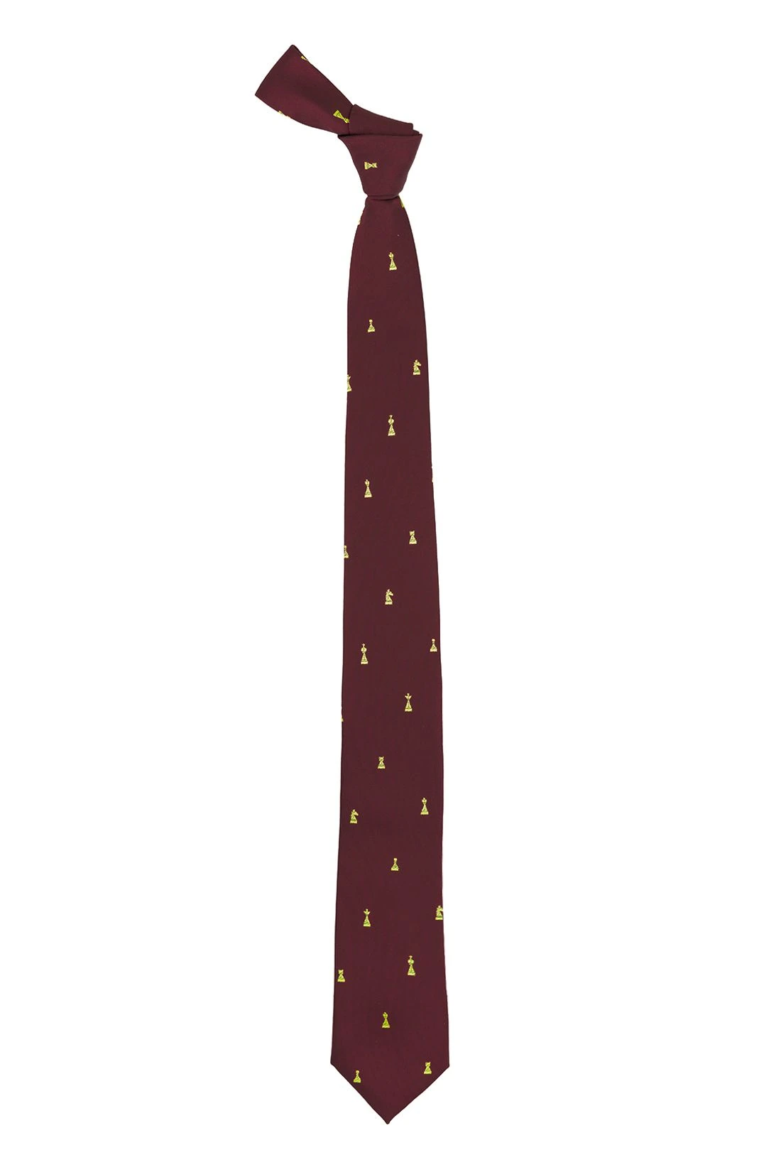 Red Conversational Microfiber Necktie for Men