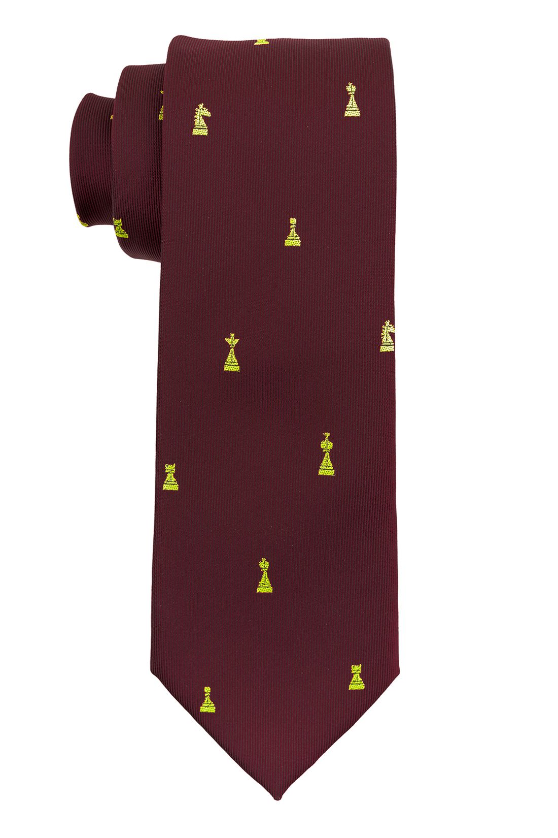Red Conversational Microfiber Necktie for Men