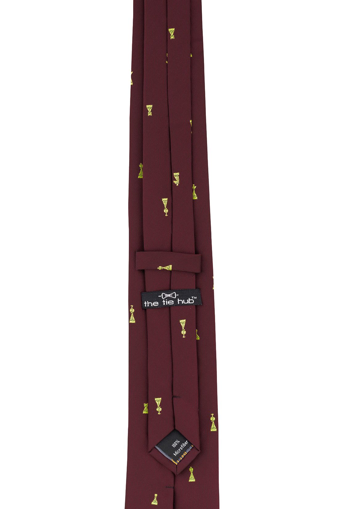 Red Conversational Microfiber Necktie for Men