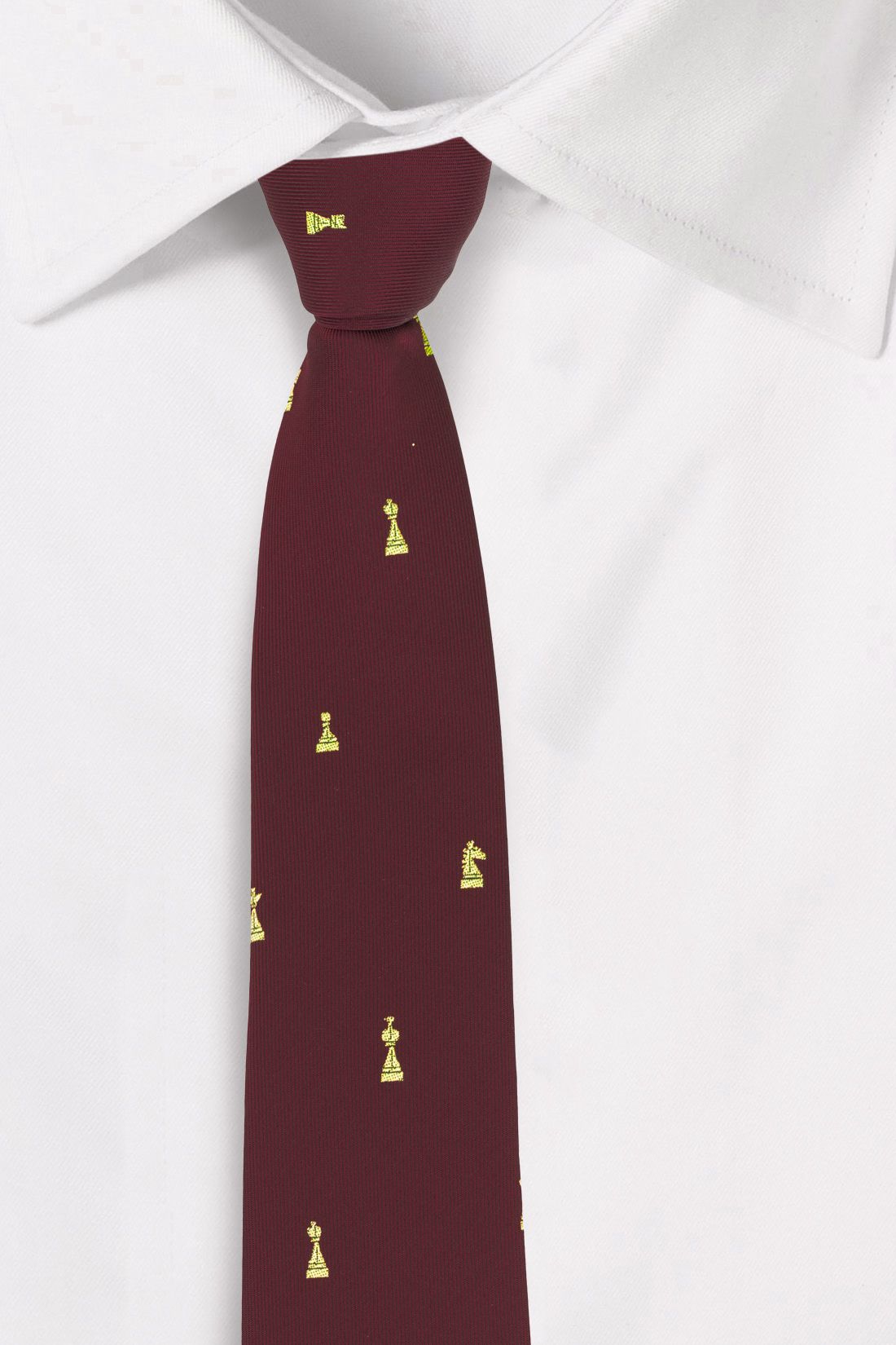 Red Conversational Microfiber Necktie for Men