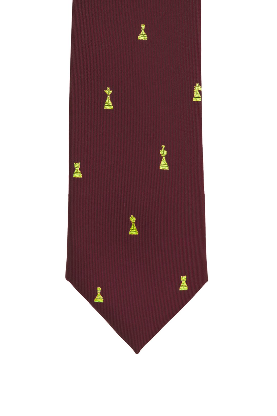 Red Conversational Microfiber Necktie for Men