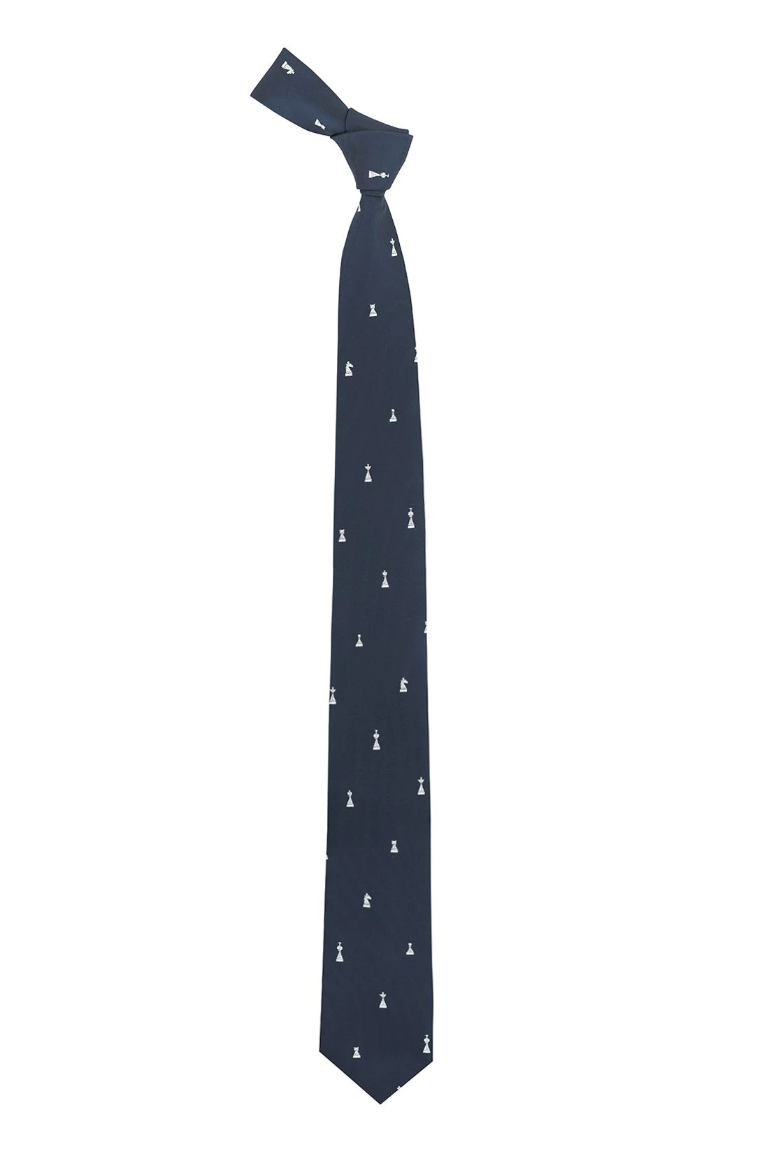 Blue Conversational Microfiber Necktie for Men