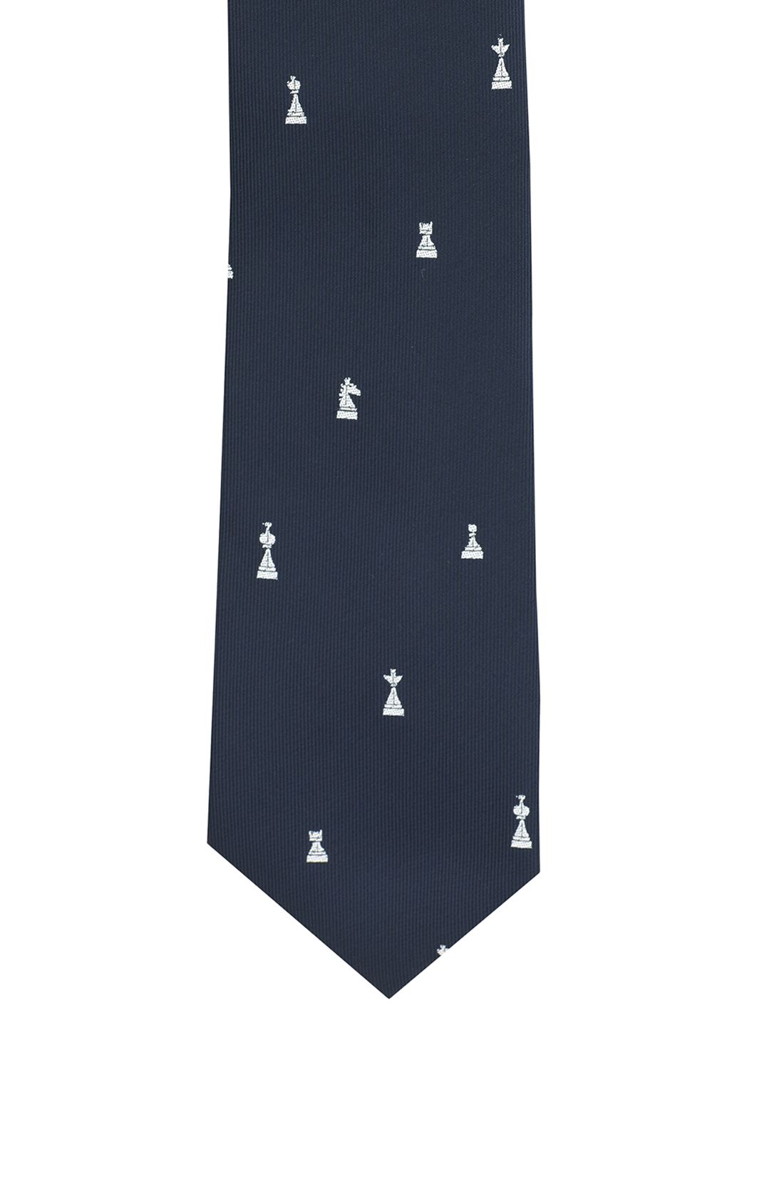 Blue Conversational Microfiber Necktie for Men