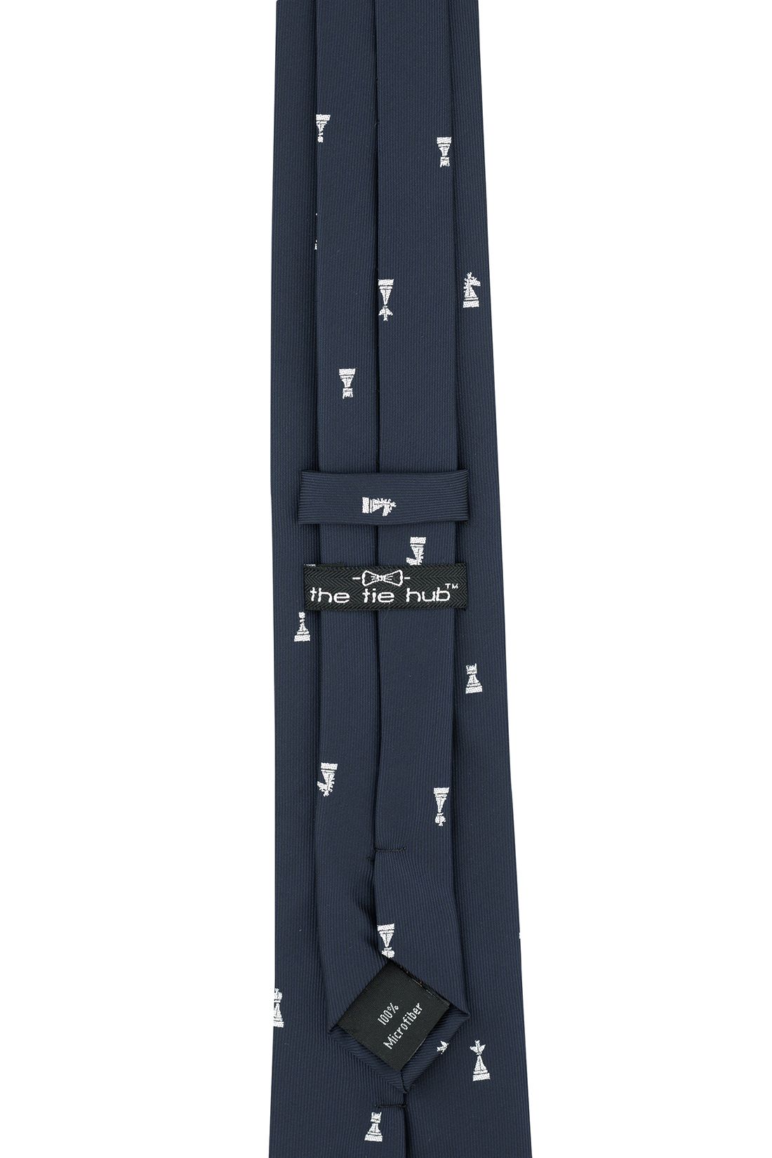 Blue Conversational Microfiber Necktie for Men