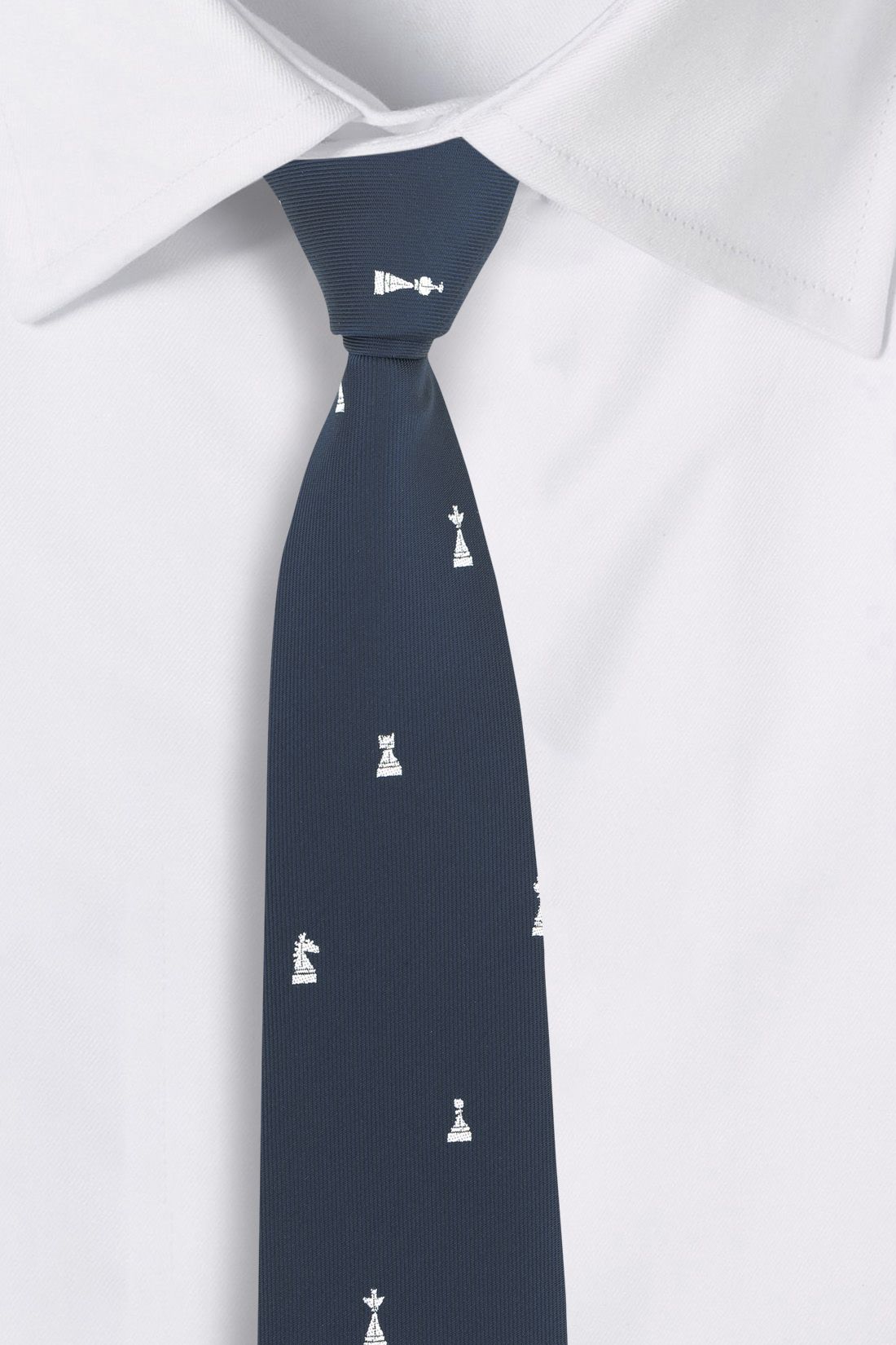 Blue Conversational Microfiber Necktie for Men
