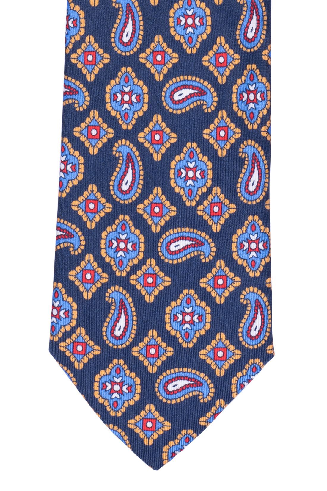 Blue Paisley Como Silk Necktie for Men