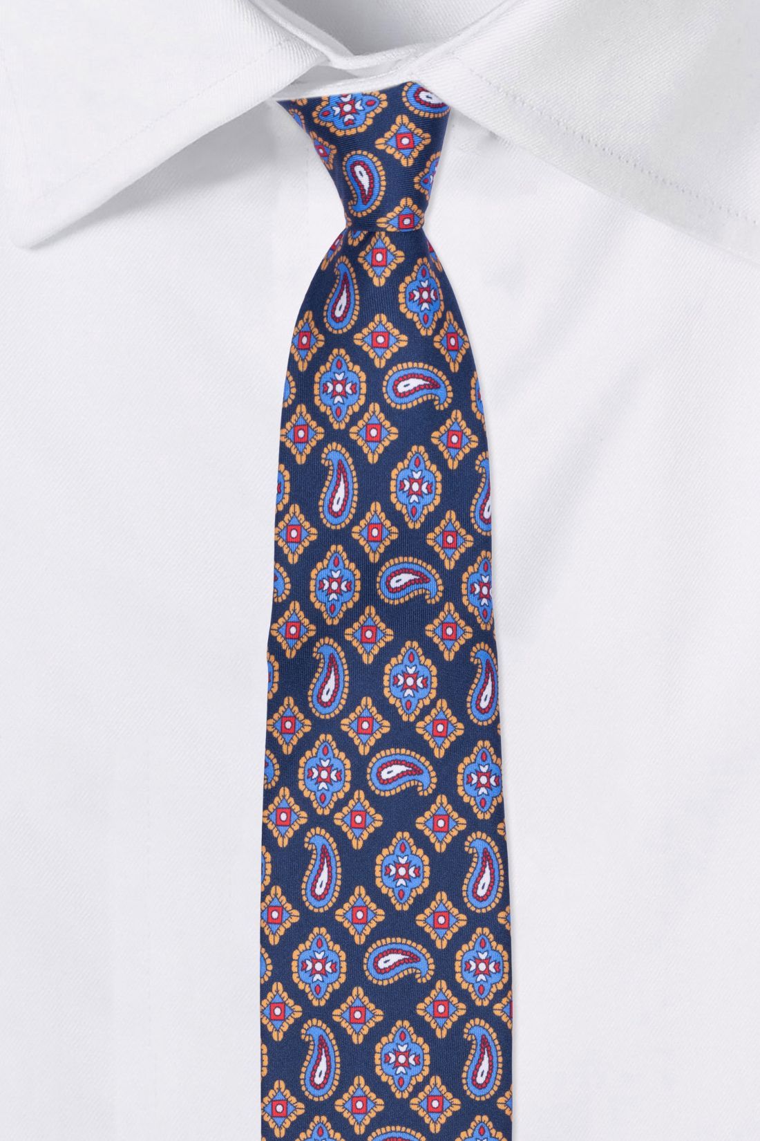 Blue Paisley Como Silk Necktie for Men