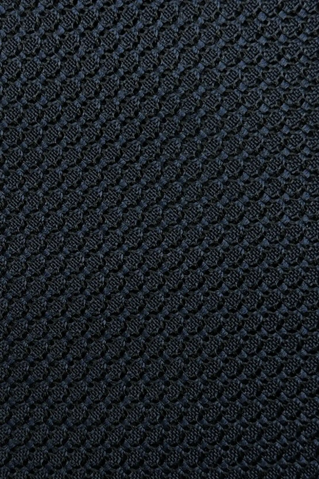 Black Solid Grenadine Silk Necktie for Men