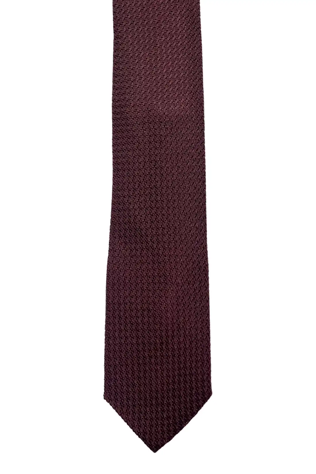 Red Solid Grenadine Silk Necktie for Men