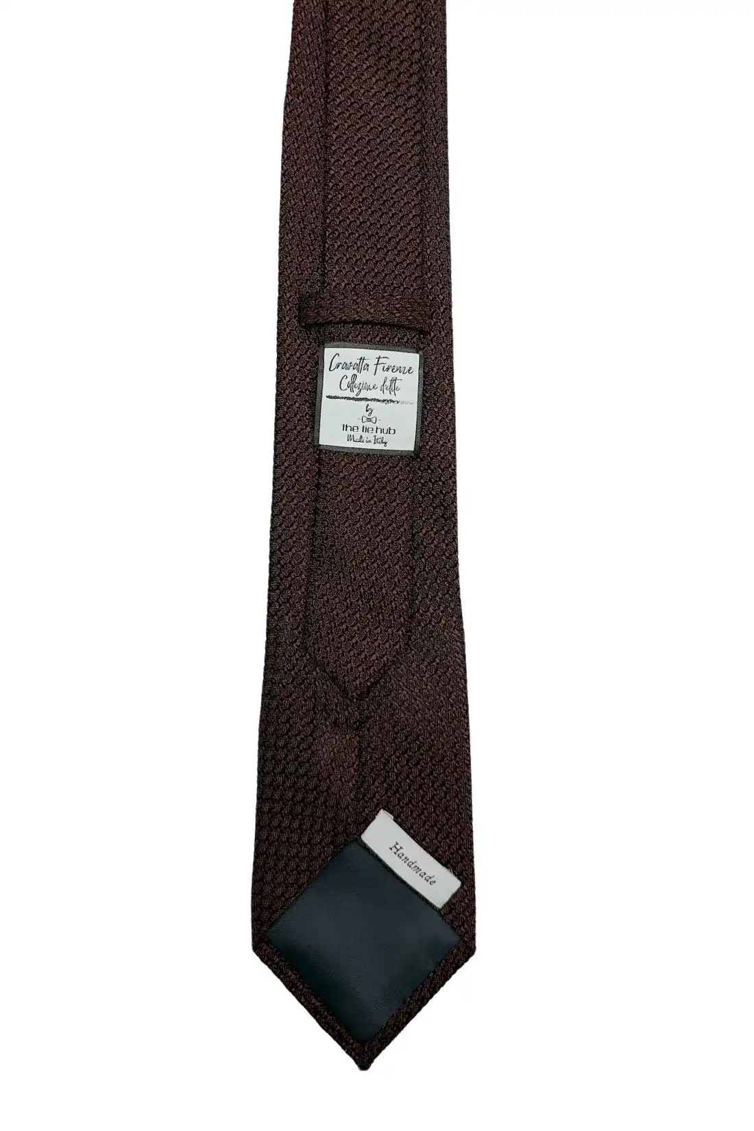 Red Solid Grenadine Silk Necktie for Men