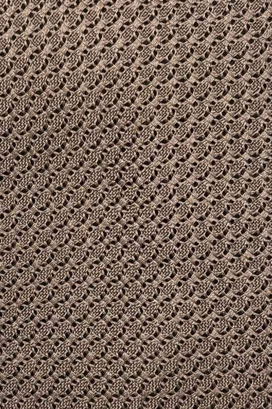 Brown Solid Grenadine Silk Necktie for Men