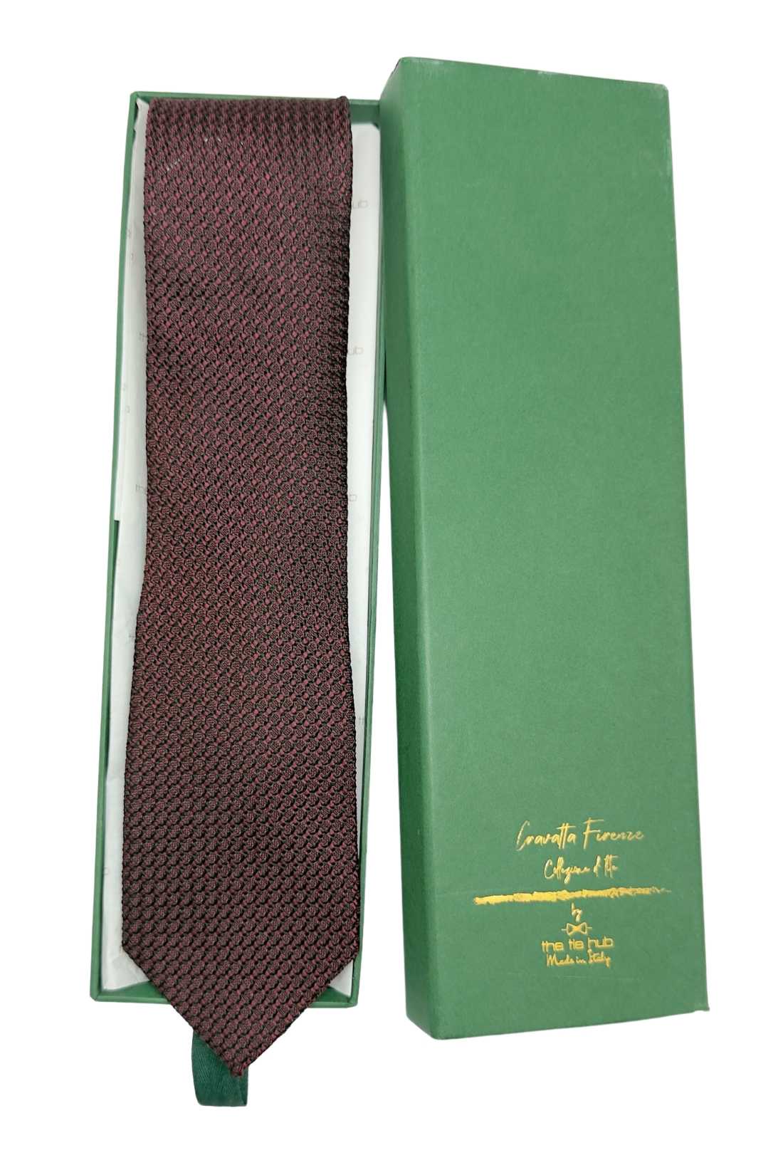 Brown Solid Grenadine Silk Necktie for Men