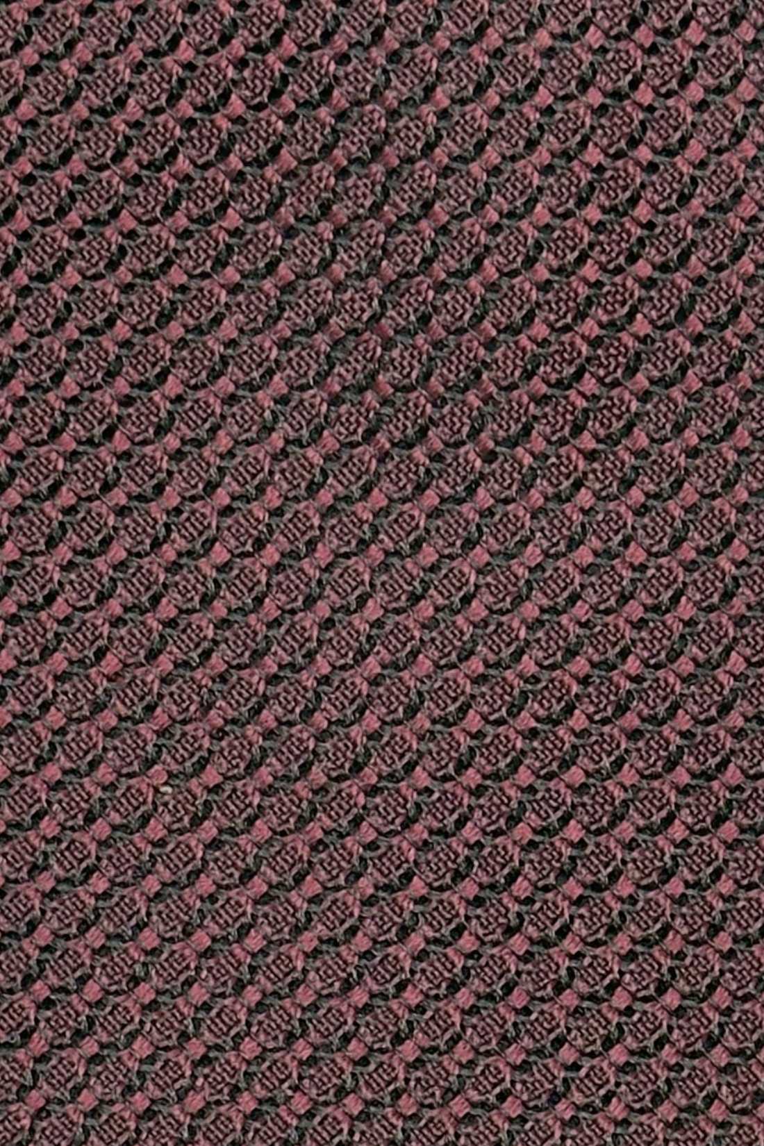 Brown Solid Grenadine Silk Necktie for Men