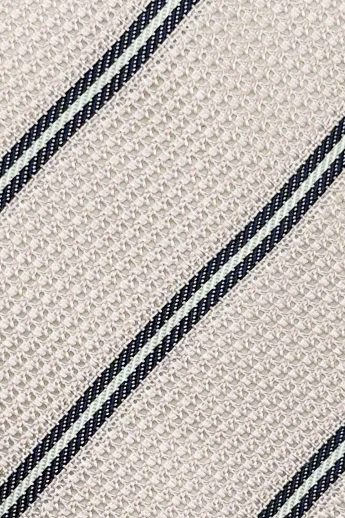 Pink Striped Grenadine Silk Necktie for Men