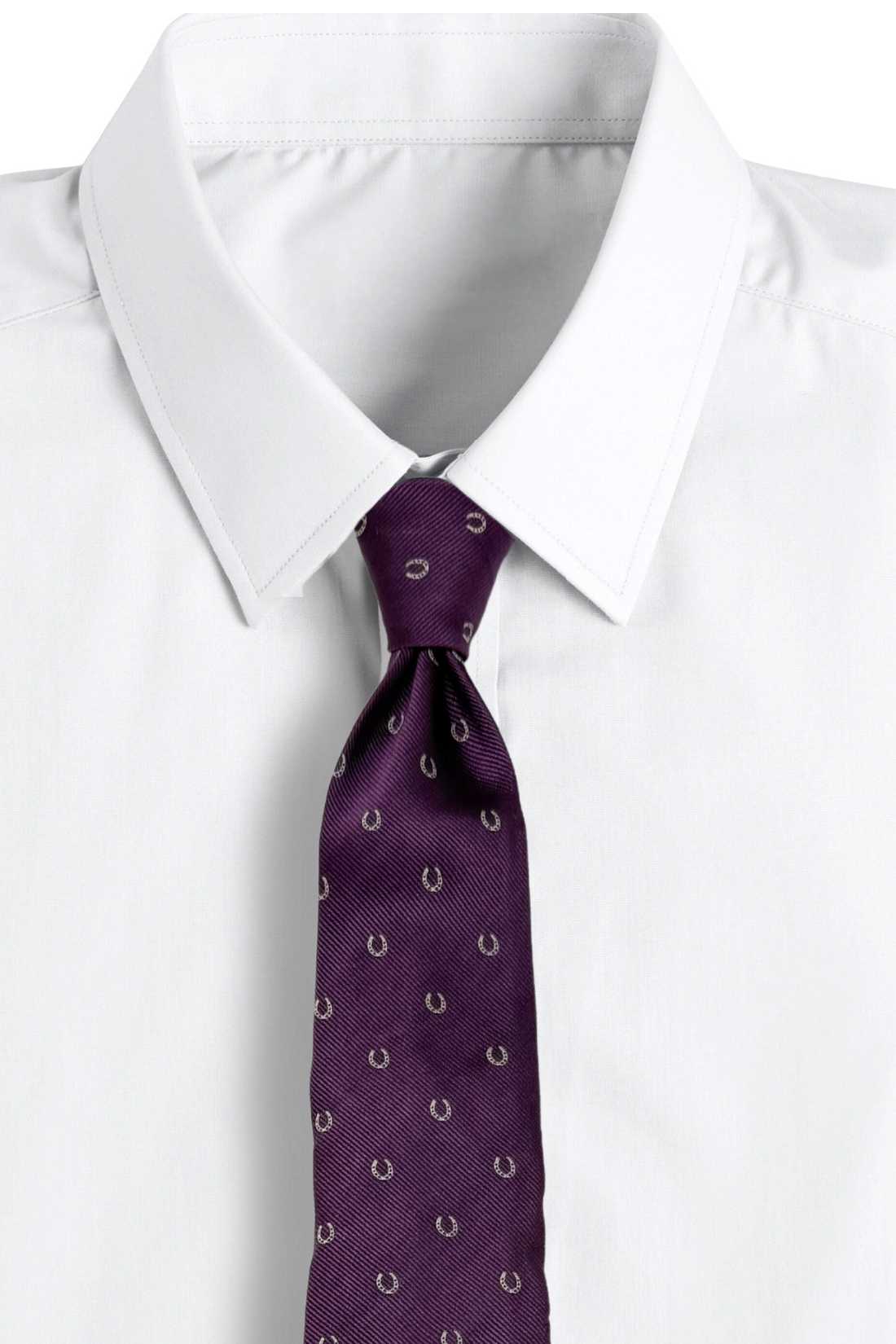 Purple Conversational Italian Silk Necktie for Men