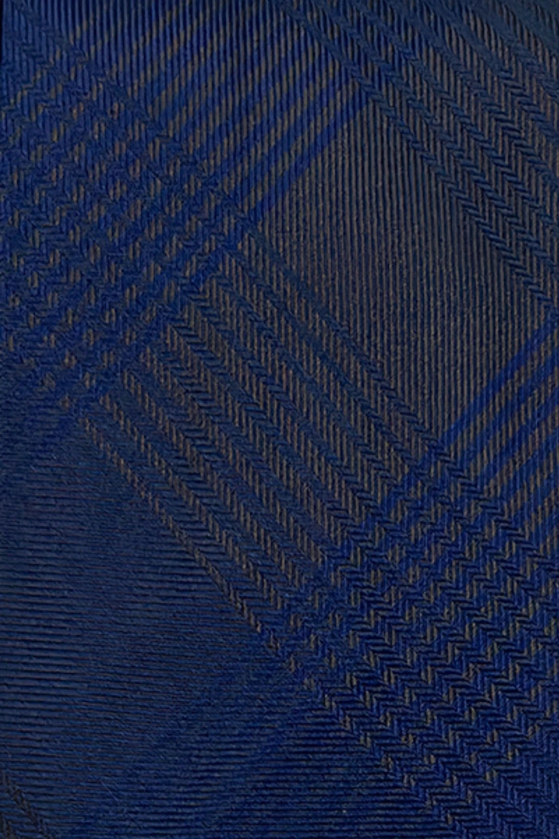 Blue Checkered Italian Silk Necktie for Men