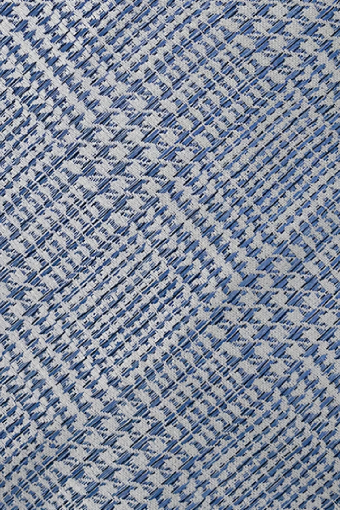 Blue Checkered Italian Silk Necktie for Men