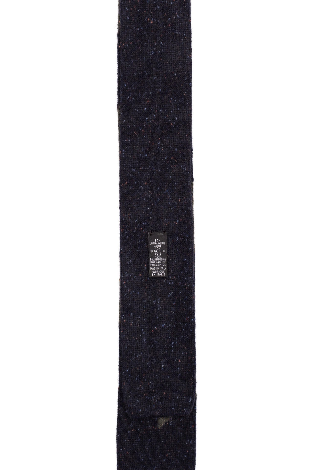 Blue Striped Knitted Wool Necktie for Men