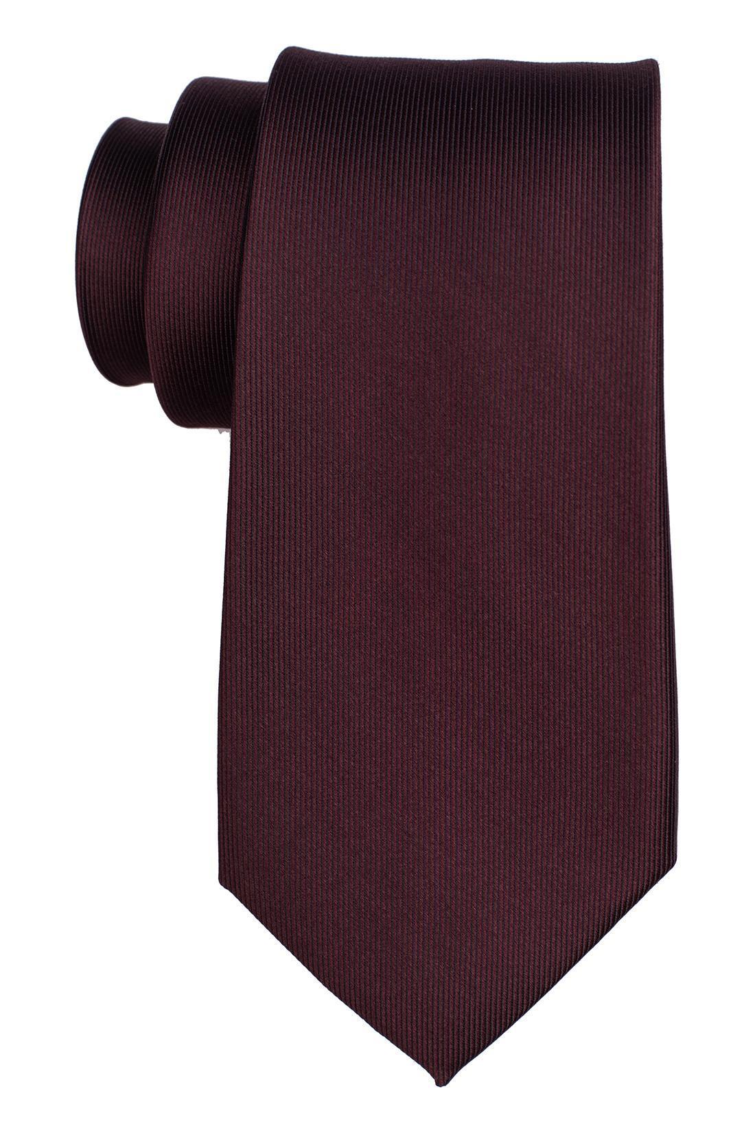 Red Solid Silk Necktie for Men