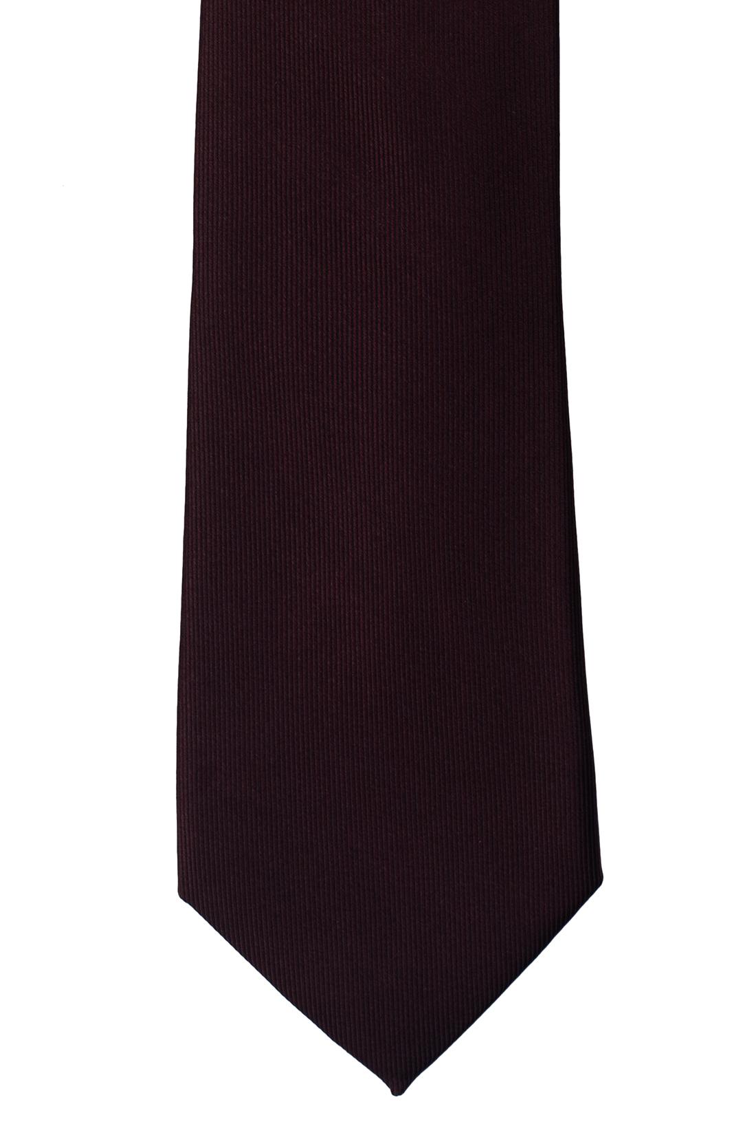 Red Solid Silk Necktie for Men