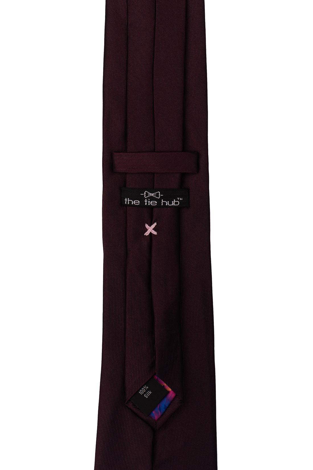 Red Solid Silk Necktie for Men