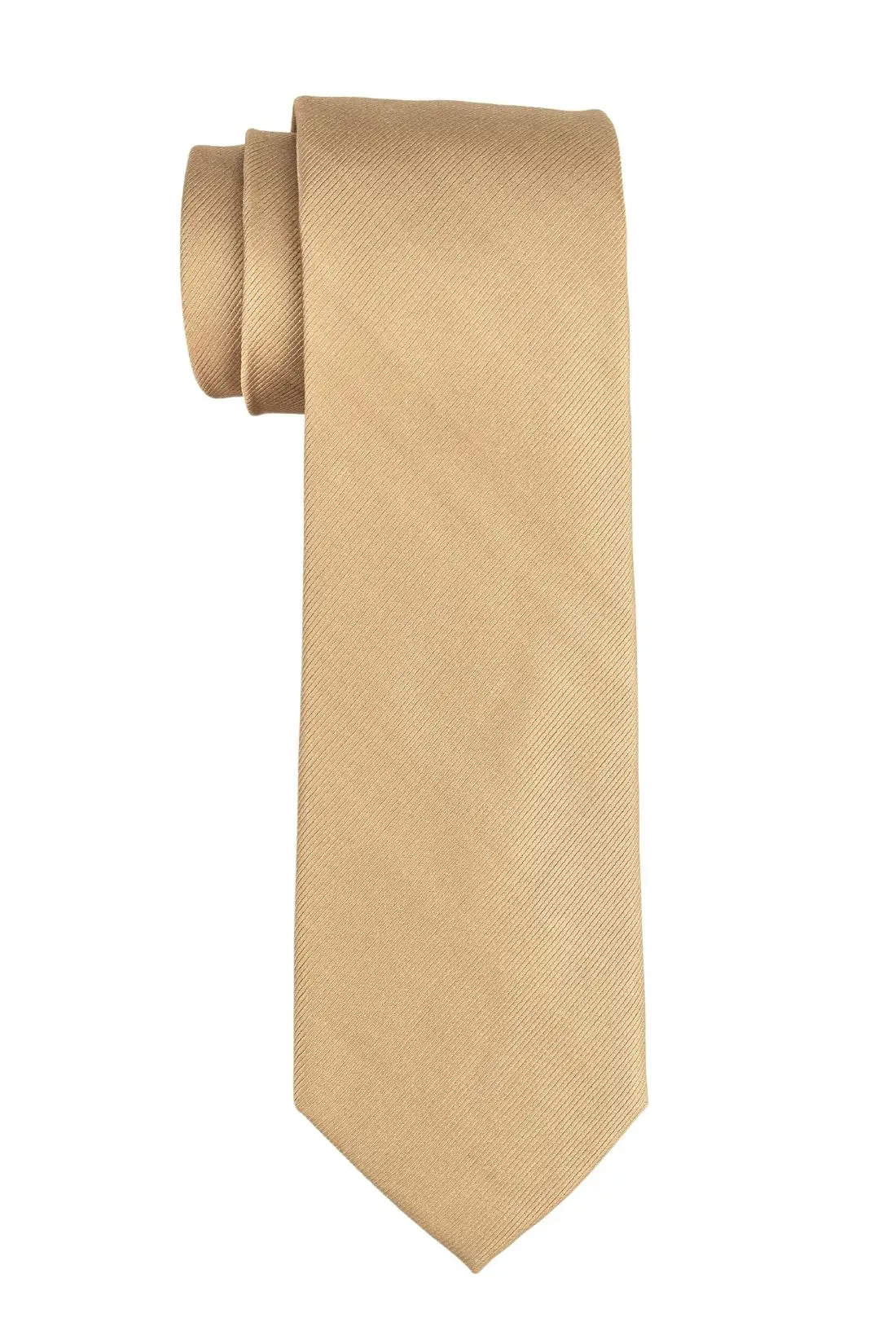 White Solid Silk Necktie for Men