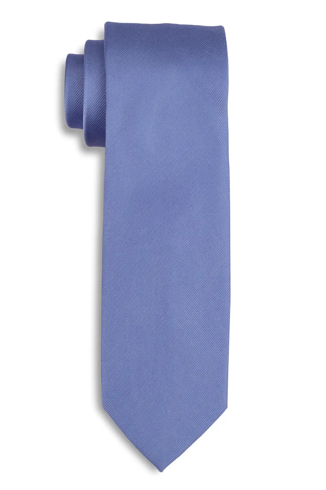 Blue Solid Silk Necktie for Men