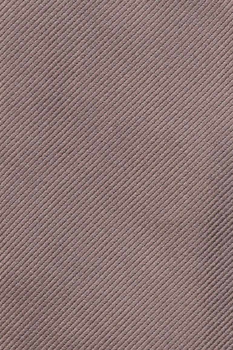Brown Solid Silk Necktie for Men