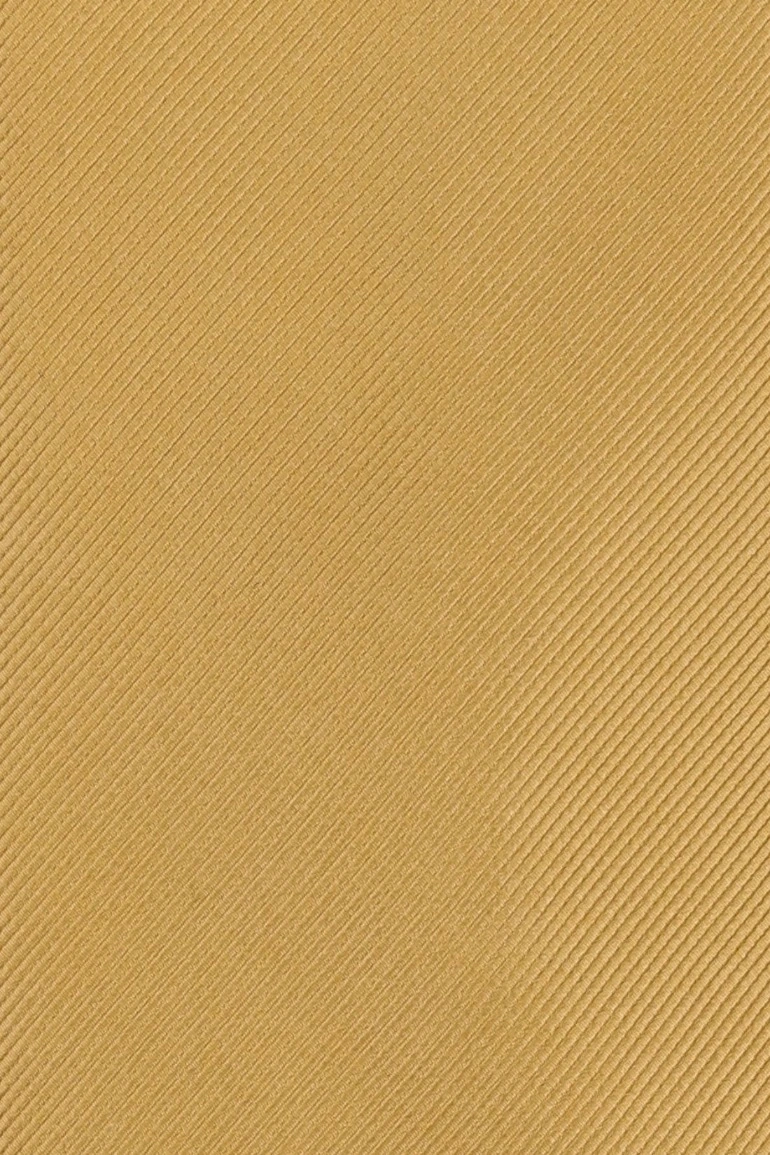Yellow Solid Silk Necktie for Men