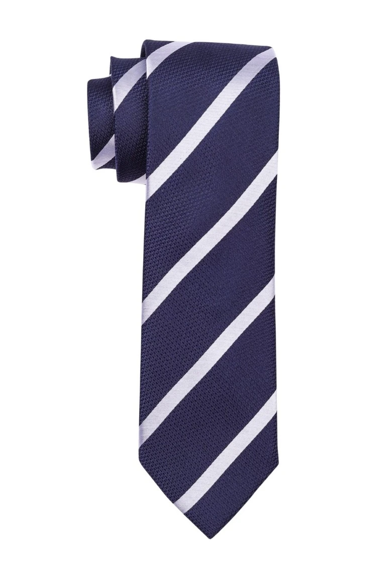 Blue Striped Silk Necktie for Men