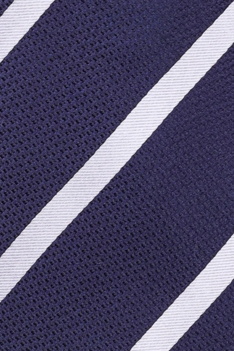 Blue Striped Silk Necktie for Men