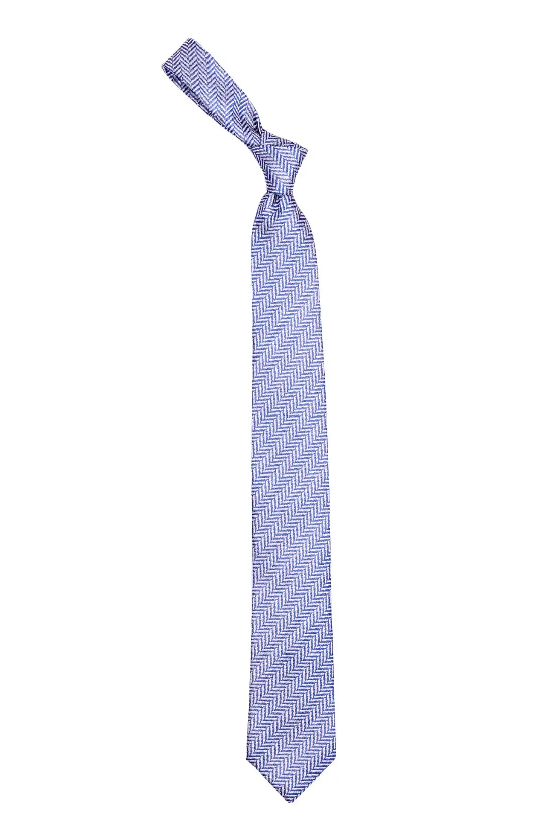 Blue Striped Silk Necktie for Men