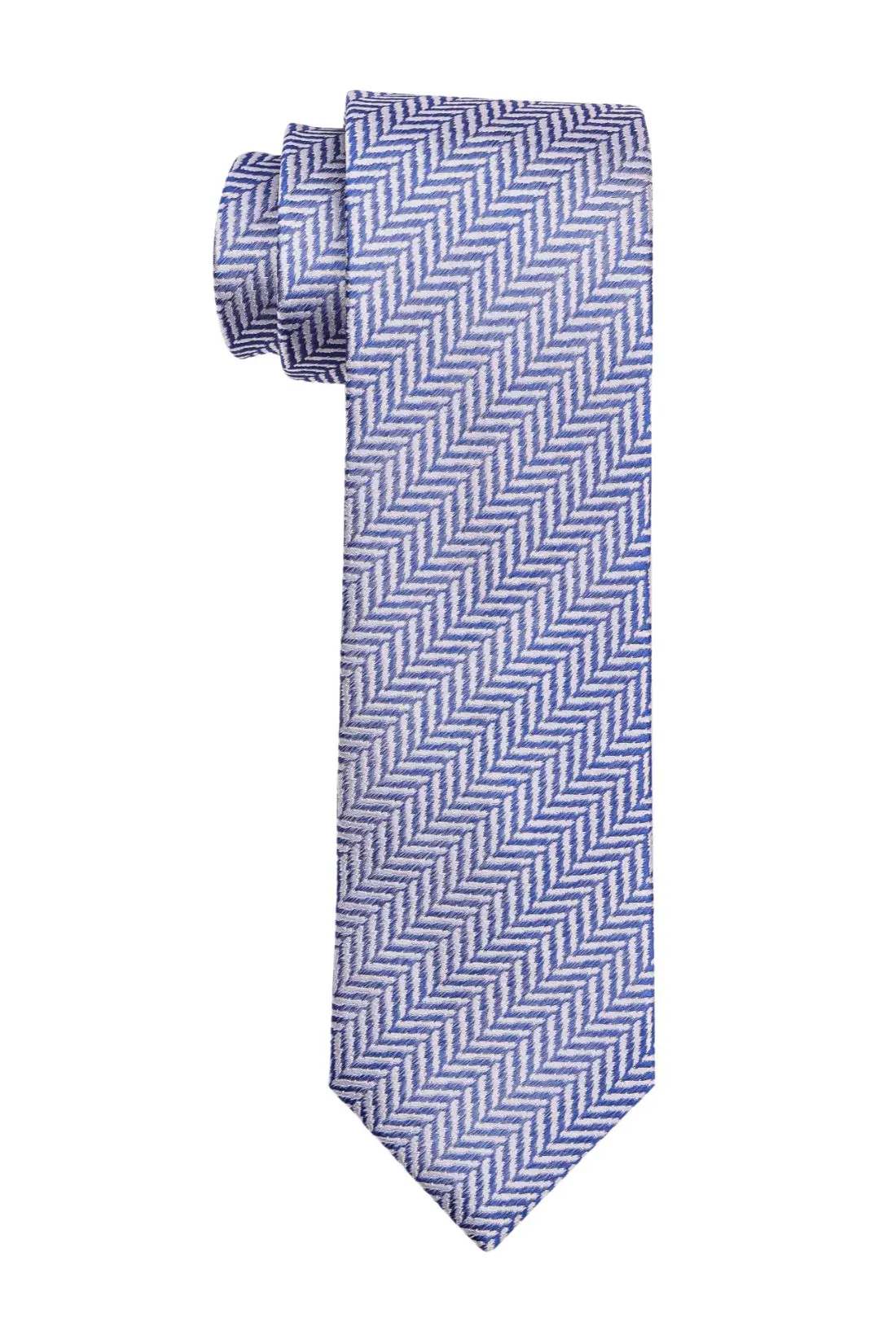 Blue Striped Silk Necktie for Men