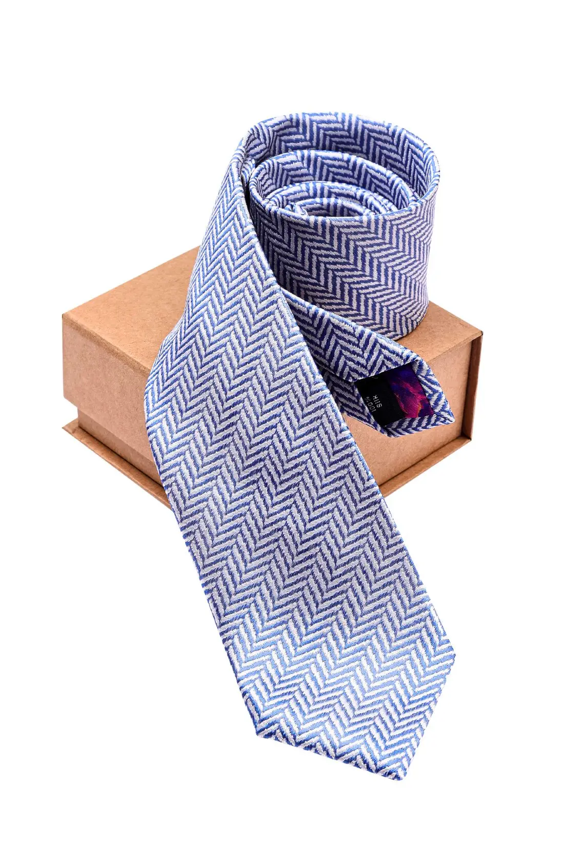 Blue Striped Silk Necktie for Men