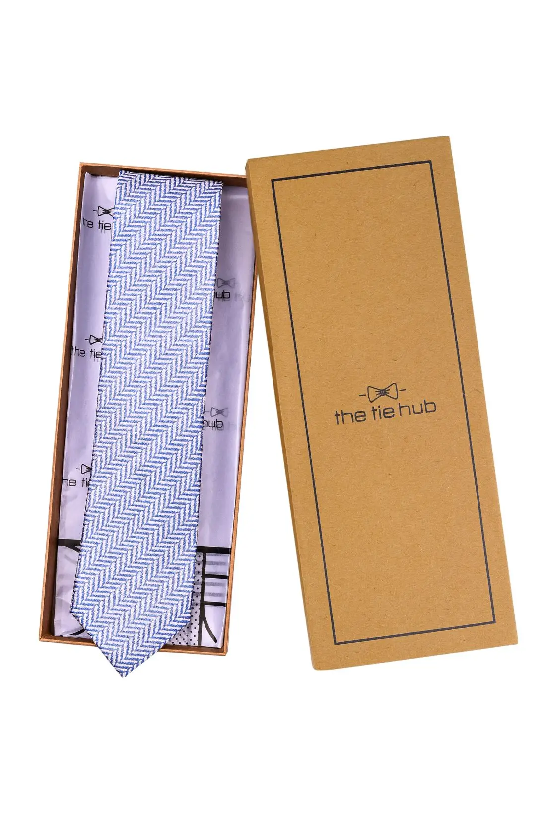 Blue Striped Silk Necktie for Men
