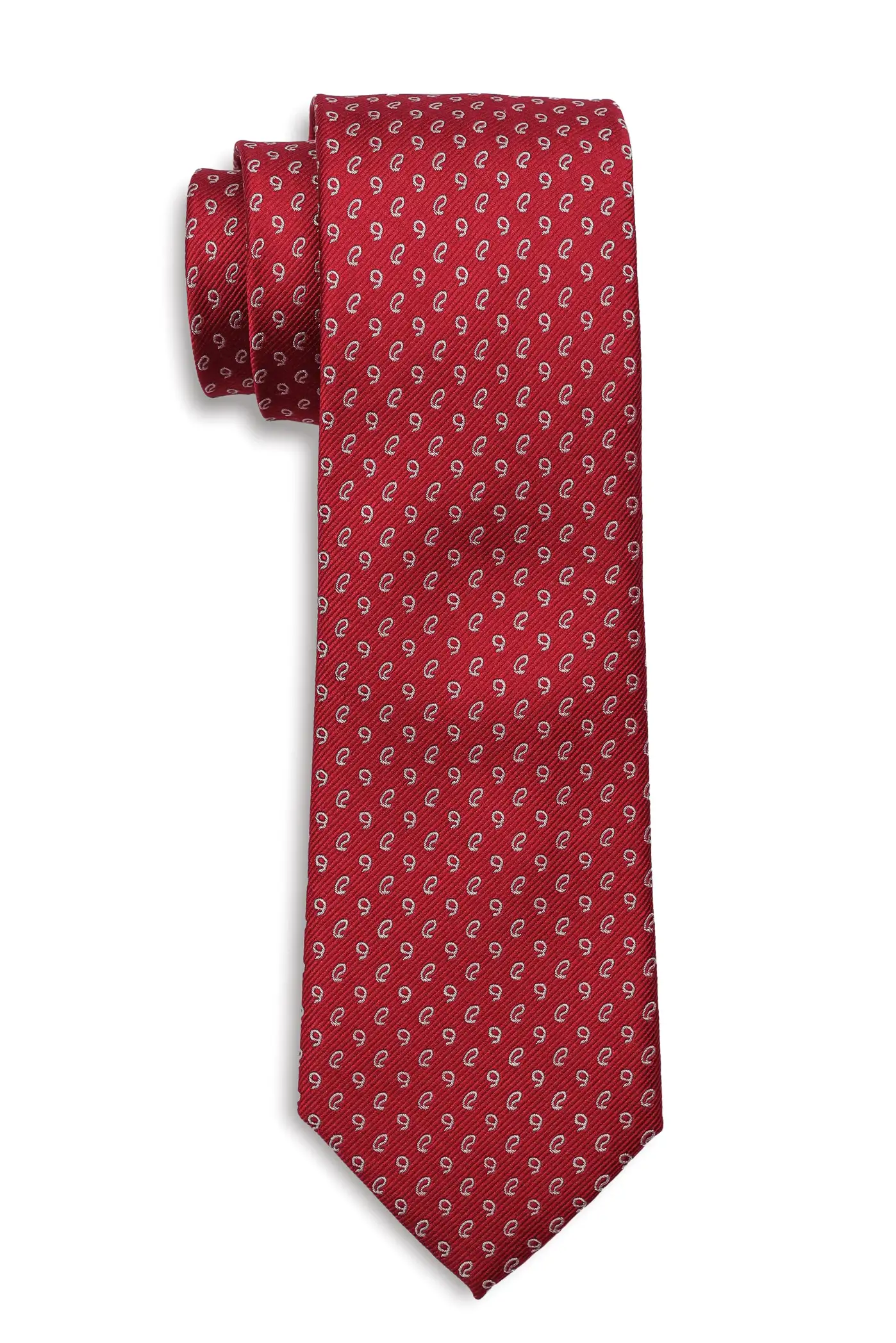 Red Paisley Silk Necktie for Men