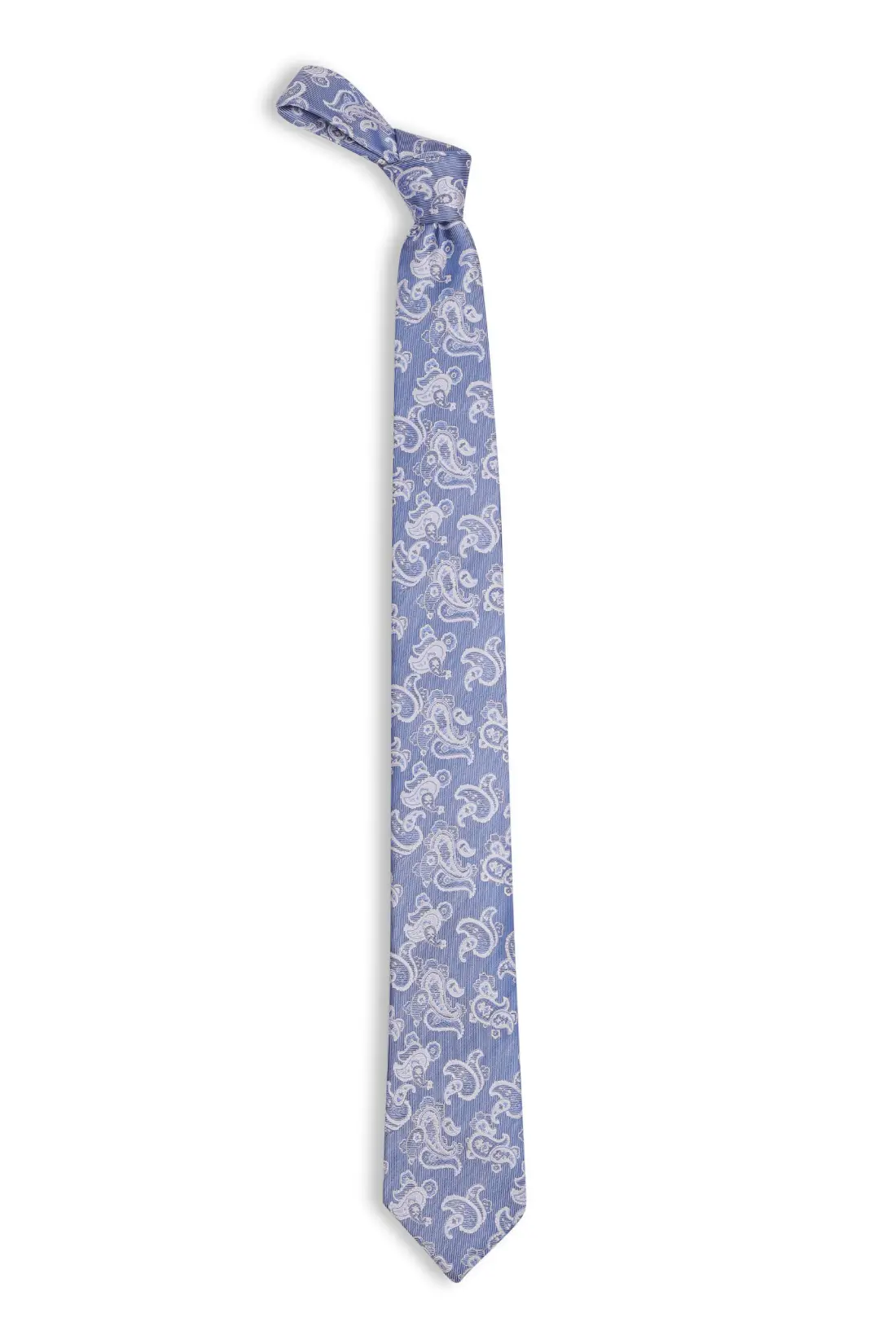 Blue Paisley Silk Necktie for Men