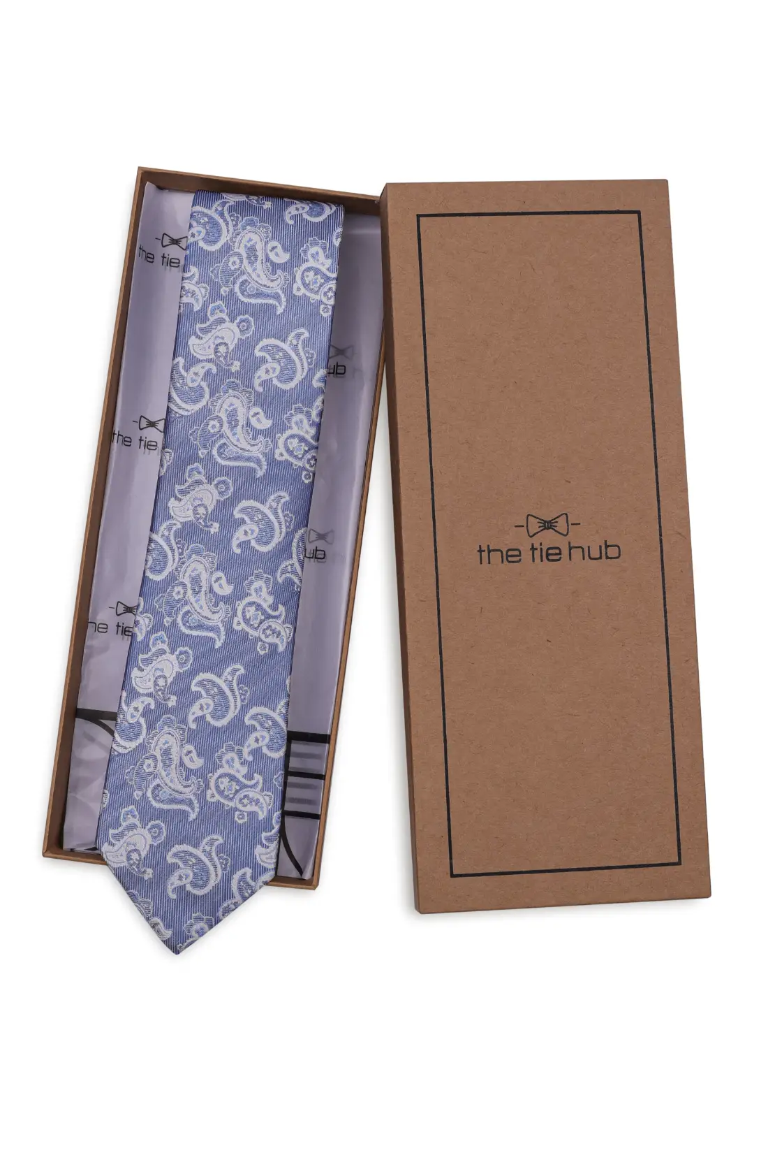 Blue Paisley Silk Necktie for Men