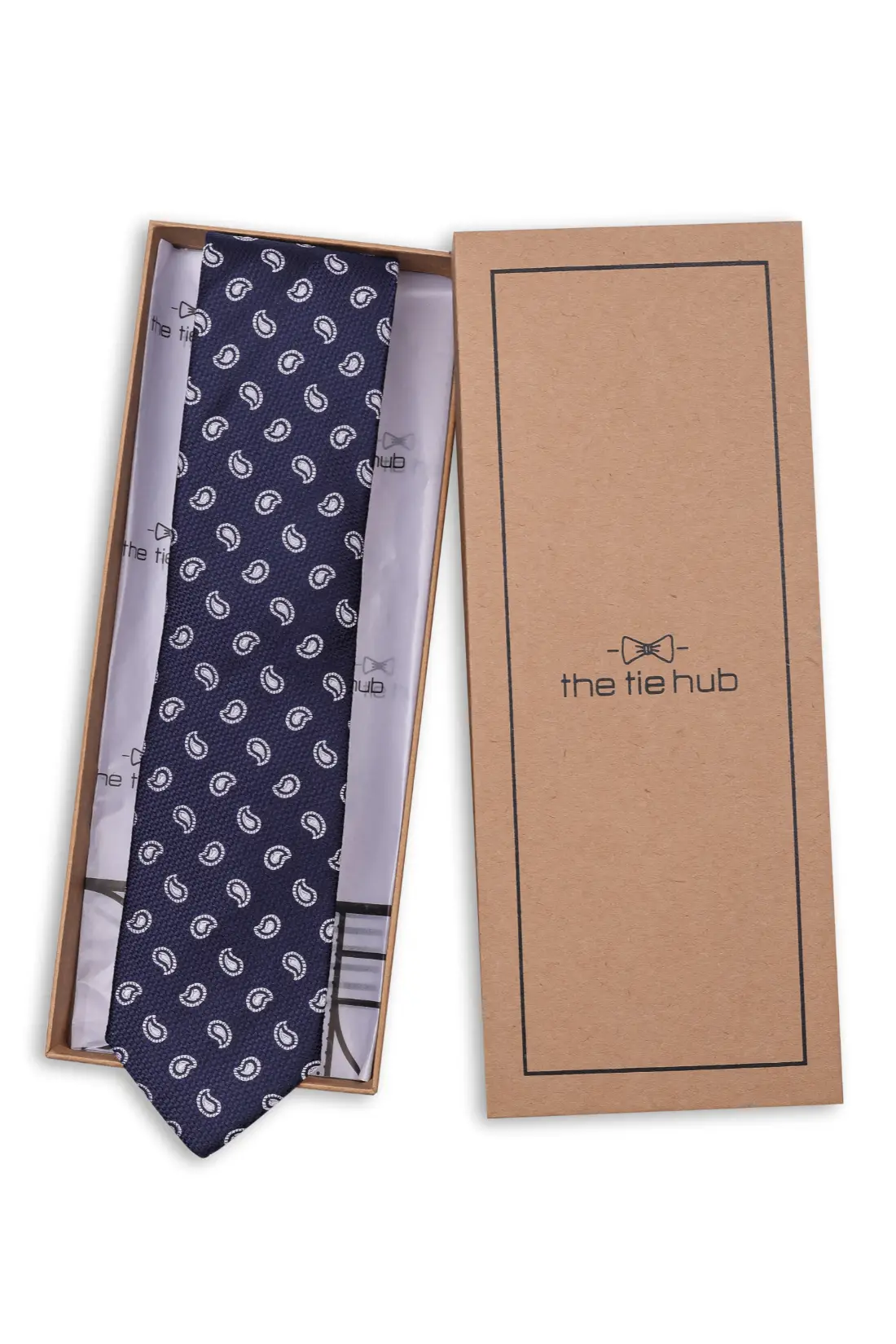 Blue Paisley Silk Necktie for Men