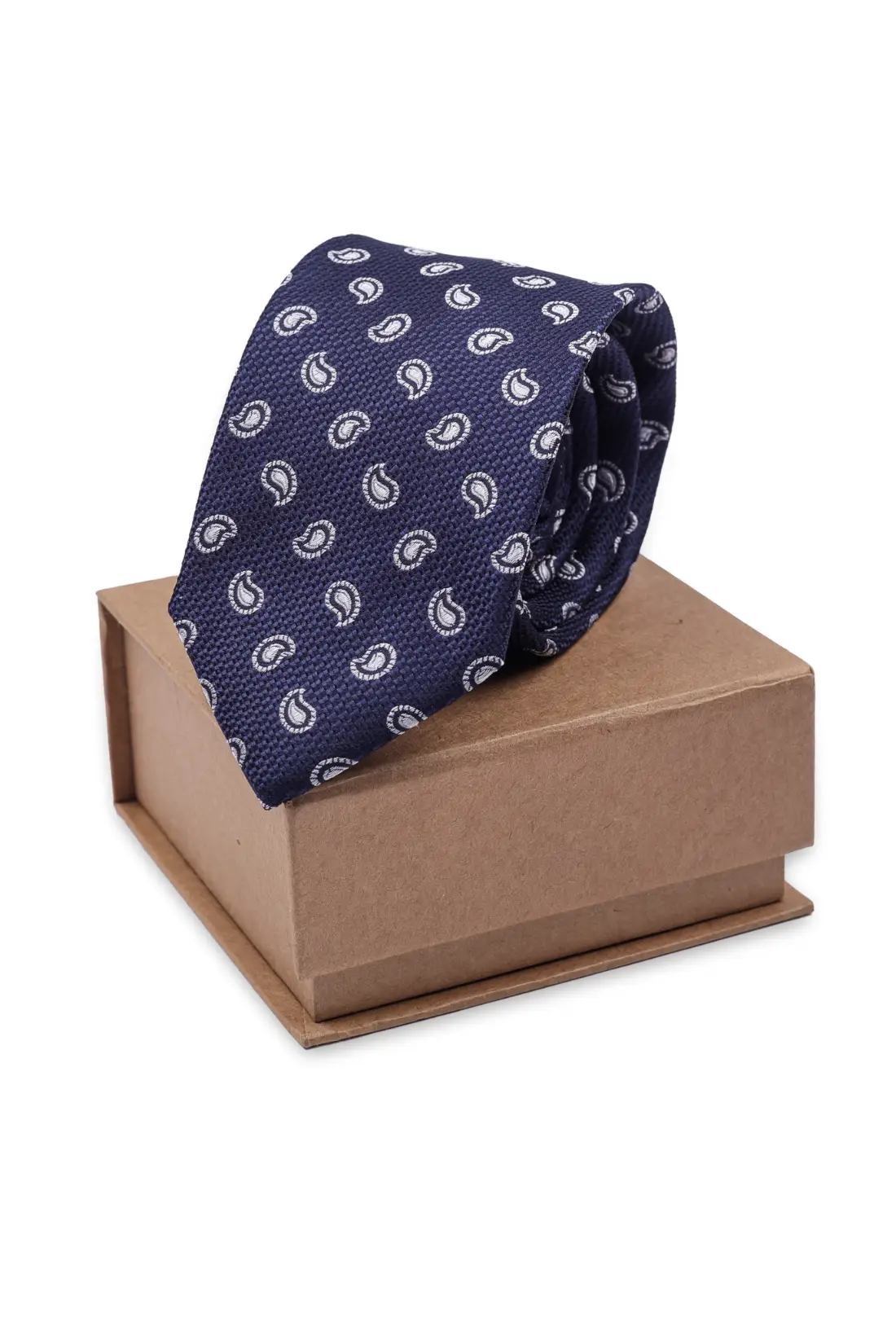 Blue Paisley Silk Necktie for Men